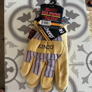 NWT Kinco cold weather leather work gloves.